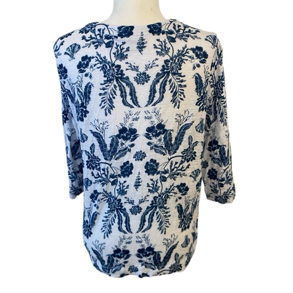 Calypso St Barth Womwns 100% Linen Floral Casual Shirt - Picture 4 of 6